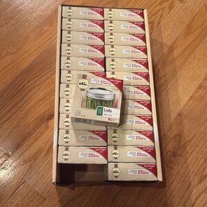 Lot Of 24 Kerr Wide Mouth Mason Lids only Prepping Canning Jar Ball 288 Lids